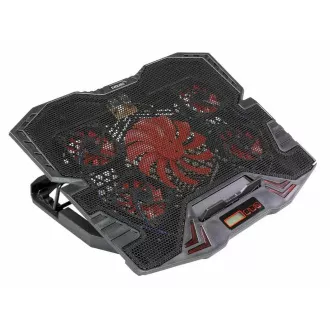 EVOLVEO Ania 5R, chladiaci podstavec pre notebook, červené podsvietenie