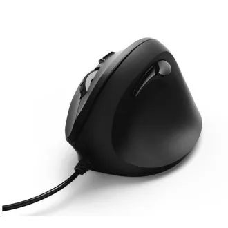 Hama vertikálna ergonomická káblová myš EMW-500, 6 tlačidiel, čierna