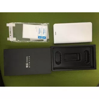 MEIZU Protective Case pre Meizu M6 Note, biela (flipový obal s fóliou, darčekové balenie)