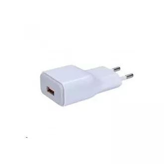 Solight USB nabíjací adaptér, fast charge: 1x USB Qualcomm, 5V2A/9V1.5A/12V1A, AC 230V, bielošedý