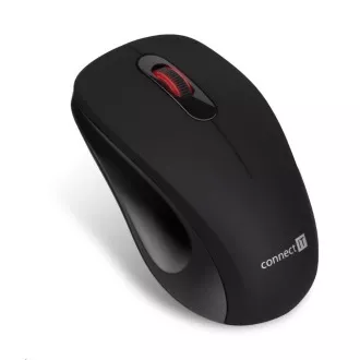 CONNECT IT "MUTE" bezdrôtová optická tichá myš, USB, (+ 1x AA batéria zadarmo), čierna