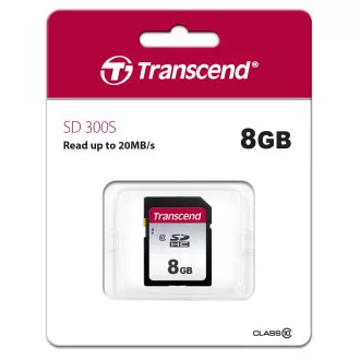 TRANSCEND SDHC karta 8GB 300S, Class 10 (R:95/W:45 MB/s)