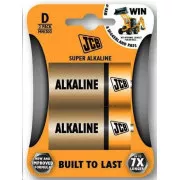 JCB SUPER alkalická batéria LR20, blister 2 ks