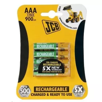 JCB RTU NiMH AAA/R03, 900mAh, prednabitá, blister 4 ks