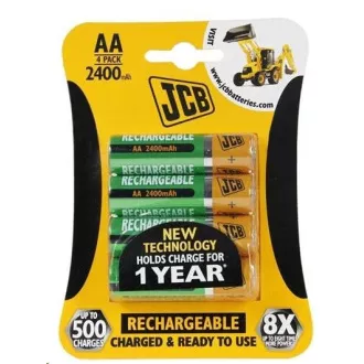 JCB RTU NiMH AA/R06, min.2400mAh, prednabitá, blister 4 ks