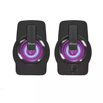TRUST Gemi RGB 2.0 Speaker Set - čierny