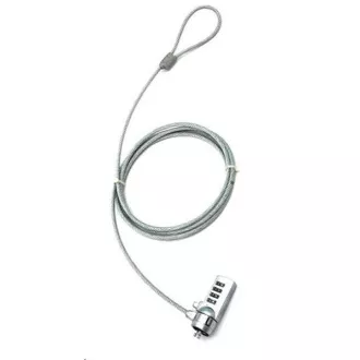 PREMIUMCORD Bezpečnostný zámok na NTB 1, 8m Kensington Lock (4 miestny kód, oceľové lanko) PREMIUMCORD Bezpečnostný zámok na NTB 1, 8m Kensington Lock (4 miestny kód, oceľové lanko)