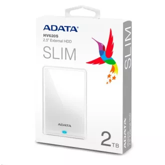 ADATA Externý HDD 2TB 2,5" USB 3.0 DashDrive HV620S, biela