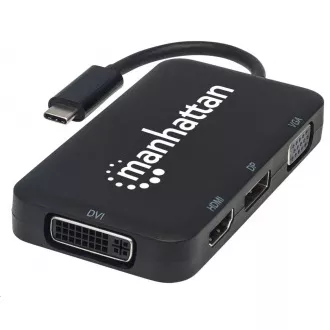 MANHATTAN Dokovacia stanica USB-C 4v1, 1xDP, 1xHDMI, 1xVGA, 1xDVI MANHATTAN Dokovacia stanica USB-C 4v1, 1xDP, 1xHDMI, 1xVGA, 1xDVI