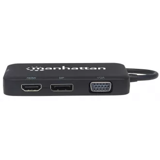 MANHATTAN Dokovacia stanica USB-C 4v1, 1xDP, 1xHDMI, 1xVGA, 1xDVI MANHATTAN Dokovacia stanica USB-C 4v1, 1xDP, 1xHDMI, 1xVGA, 1xDVI
