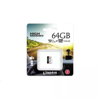 Kingston 64GB microSD XC High Endurance, 95R Class 10 UHS-I U1