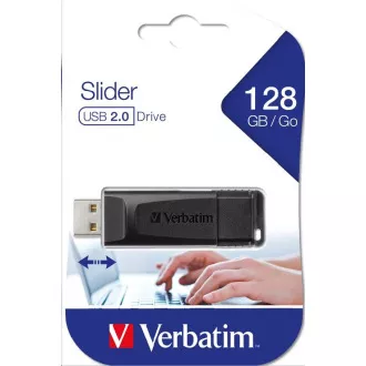 VERBATIM Flash Disk 128GB Store 'n' Go Slider, čierna