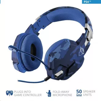 Trust slúchadlá s mikrofónom GXT 322B Carus Gaming Headset pre PS4 a PS5 - camo blue Trust slúchadlá s mikrofónom GXT 322B Carus Gaming Headset pre PS4 a PS5 - camo blue