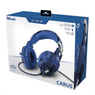 Trust slúchadlá s mikrofónom GXT 322B Carus Gaming Headset pre PS4 a PS5 - camo blue Trust slúchadlá s mikrofónom GXT 322B Carus Gaming Headset pre PS4 a PS5 - camo blue