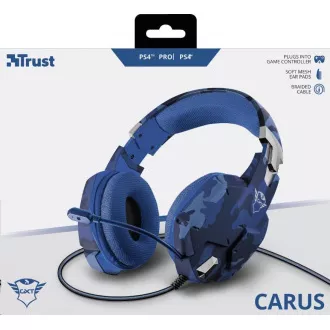 Trust slúchadlá s mikrofónom GXT 322B Carus Gaming Headset pre PS4 a PS5 - camo blue Trust slúchadlá s mikrofónom GXT 322B Carus Gaming Headset pre PS4 a PS5 - camo blue