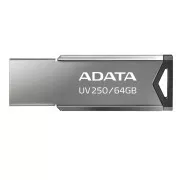 ADATA Flash Disk 64GB UV250, USB 2.0 Dash Drive, strieborná