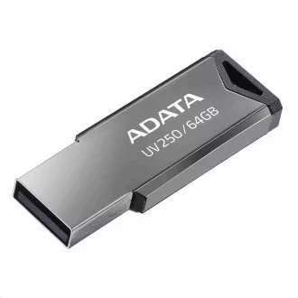 ADATA Flash Disk 64GB UV250, USB 2.0 Dash Drive, strieborná