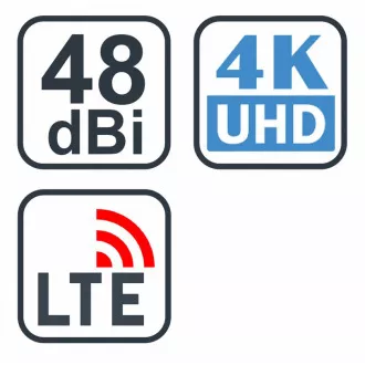 EVOLVEO Jade 2 LTE, 48dBi aktívna vonkajšia anténa DVB-T/T2, LTE filter