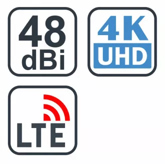 EVOLVEO Jade 2, aktívna vonkajšia anténa DVB-T2, filter LTE, 4G, 5G