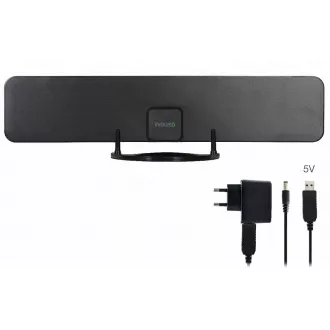 EVOLVEO Xany 2B, 230/5V, aktívna izbová anténa FM/DAB+/DVB-T2, filter LTE, 4G, 5G