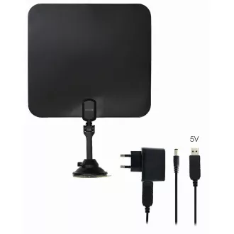 EVOLVEO Xany 2C LTE 230/5V, aktívna izbová anténa FM/DAB+/DVB-T/T2, filter LTE