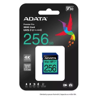 ADATA SDXC karta 512GB Premier Pro UHS-I U3 Class 10 (R:95/W:60 MB/s)