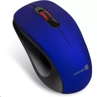 CONNECT IT "MUTE" bezdrôtová optická tichá myš, USB, (+ 1x AA batéria zadarmo), modrá