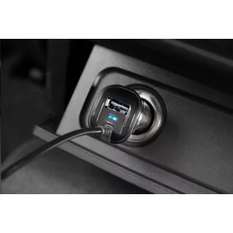Aligator nabíjačka do auta Turbo charge, 12/24 V, 2, 4 A, microUSB, 1x USB výstup, čierna