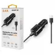 Aligator nabíjačka do auta Turbo charge, 12/24 V, 2, 4 A, USB-C, čierna