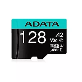 ADATA MicroSDXC karta 128GB Premier Pro UHS-I V30S (R: 100/W: 80 MB/s) + SD adaptér ADATA MicroSDXC karta 128GB Premier Pro UHS-I V30S (R: 100/W: 80 MB/s) + SD adaptér