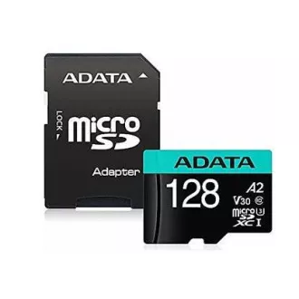 ADATA MicroSDXC karta 128GB Premier Pro UHS-I V30S (R: 100/W: 80 MB/s) + SD adaptér ADATA MicroSDXC karta 128GB Premier Pro UHS-I V30S (R: 100/W: 80 MB/s) + SD adaptér