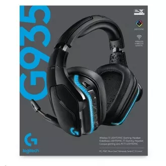 Logitech herné slúchadlá G935, Wireless 7.1, LIGHTSYNC Gaming Headset - EMEA Logitech herné slúchadlá G935, Wireless 7.1, LIGHTSYNC Gaming Headset - EMEA