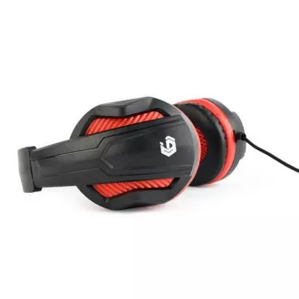GEMBIRD slúchadlá s mikrofónom GHS-03, gaming, čierno-červená