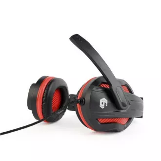 GEMBIRD slúchadlá s mikrofónom GHS-03, gaming, čierno-červená