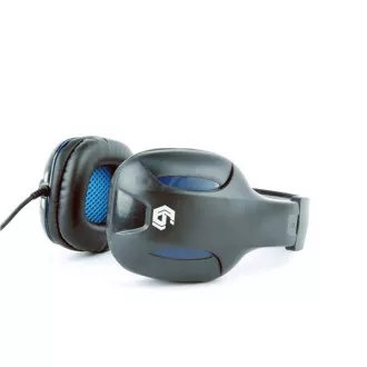 GEMBIRD slúchadlá s mikrofónom GHS-04, gaming, čierno-modrá