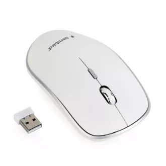 GEMBIRD myš MUSW-4B-01, biela, bezdrôtová, USB nano receiver GEMBIRD myš MUSW-4B-01, biela, bezdrôtová, USB nano receiver