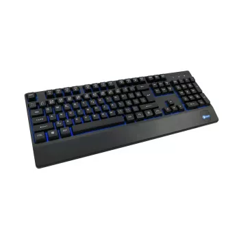 C-TECH Klávesnica KB-104BK, USB, 3 farby podsvietenia, čierna, CZ/SK