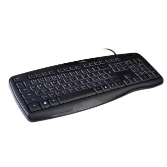 C-TECH Klávesnica KB-107 USB, ERGO, čierna, SK/SK