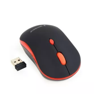 GEMBIRD myš MUSW-4B-03-R, čierno-červená, bezdrôtová, USB nano receiver GEMBIRD myš MUSW-4B-03-R, čierno-červená, bezdrôtová, USB nano receiver