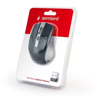 GEMBIRD myš MUSW-4B-04-GB, šedo-čierna, bezdrôtová, USB nano receiver GEMBIRD myš MUSW-4B-04-GB, šedo-čierna, bezdrôtová, USB nano receiver