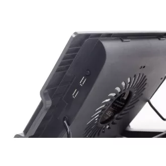 GEMBIRD Podstavec pod notebook NBS-1F17T-01, pre notebooky do 17", 150mm vetrák, LED, čierny