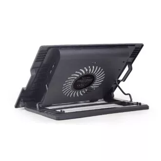 GEMBIRD Podstavec pod notebook NBS-1F17T-01, pre notebooky do 17", 150mm vetrák, LED, čierny