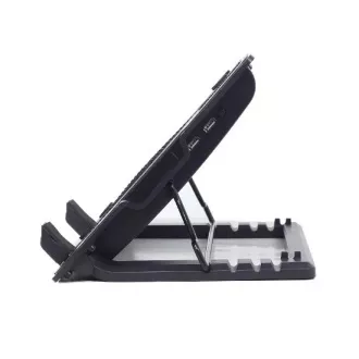 GEMBIRD Podstavec pod notebook NBS-1F17T-01, pre notebooky do 17", 150mm vetrák, LED, čierny
