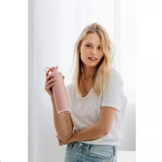 Equa Smart - múdra fľaša, oceľ, mramor, Pink Blush