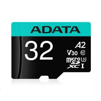 ADATA MicroSDHC karta 32GB Premier Pro UHS-I V30S (R:100MB) + SD adaptér ADATA MicroSDHC karta 32GB Premier Pro UHS-I V30S (R:100MB) + SD adaptér
