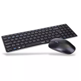 RAPOO set klávesnica+myš 9300M, Wireless Multi-Mode Slim Mouse and Ultra-Slim Keyboard, čierna