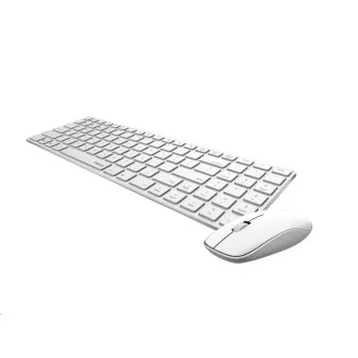 RAPOO set klávesnica a myš 9300M, bezdrôtová, Multi-Mode Slim Mouse, Ultra-Slim Keyboard, biela