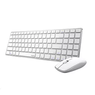 RAPOO set klávesnica a myš 9300M, bezdrôtová, Multi-Mode Slim Mouse, Ultra-Slim Keyboard, biela RAPOO set klávesnica a myš 9300M, bezdrôtová, Multi-Mode Slim Mouse, Ultra-Slim Keyboard, biela