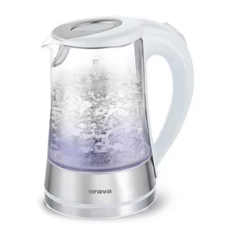 Orava VK-4017 W rýchlovarná kanvica, 2200 W, 1.7 l, sklenená, LED podsvietenie, automatické vypnutie, biela