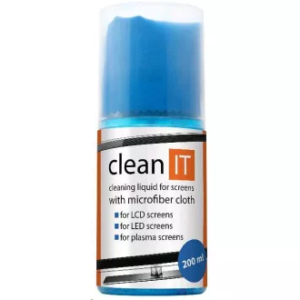 CLEAN IT Čistiaci roztok na obrazovky 200ml s utierkou vo viečku CLEAN IT Čistiaci roztok na obrazovky 200ml s utierkou vo viečku
